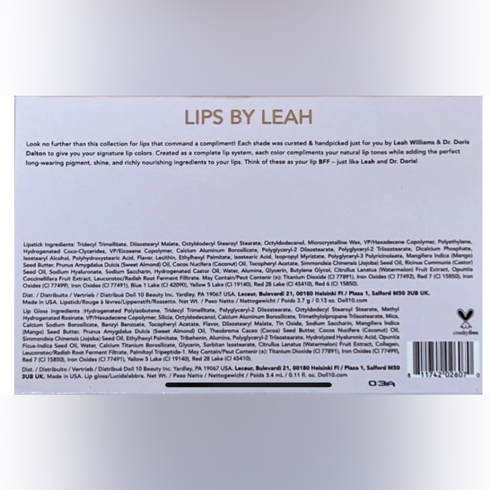 DOLL 10 BEAUTY Lips By Leah 4-piece Collection - New in Box - Doris Dalton Set - Picture 3 of 6